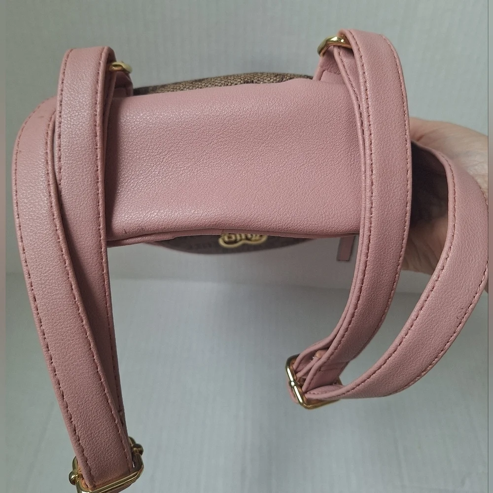 Juicy Couture Mini Backpack Blush Tan Logo Gold Hardward Adjustable